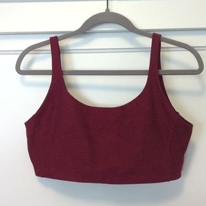 NWOT Outdoor Voices Double Time Bra, Maroon, Size XL